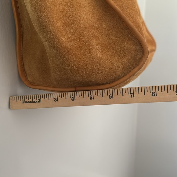 Margot New York Women's Suede Tote Bag Medium Sized Double Straps - Picture 12 of 13